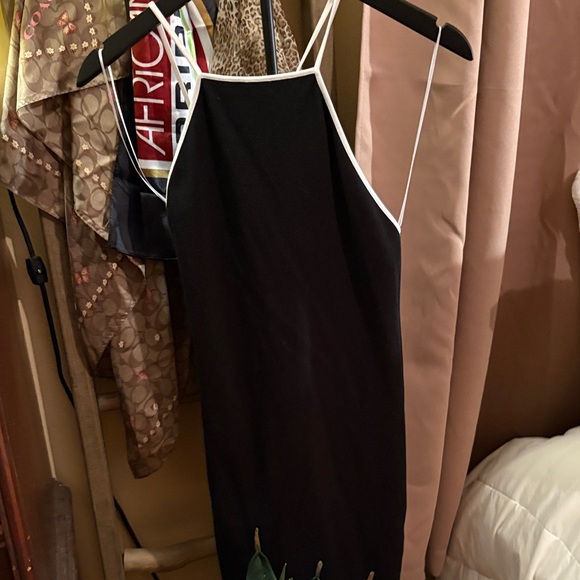 Zara Dresses & Skirts - Zara Black Strapless Dress with White Trim